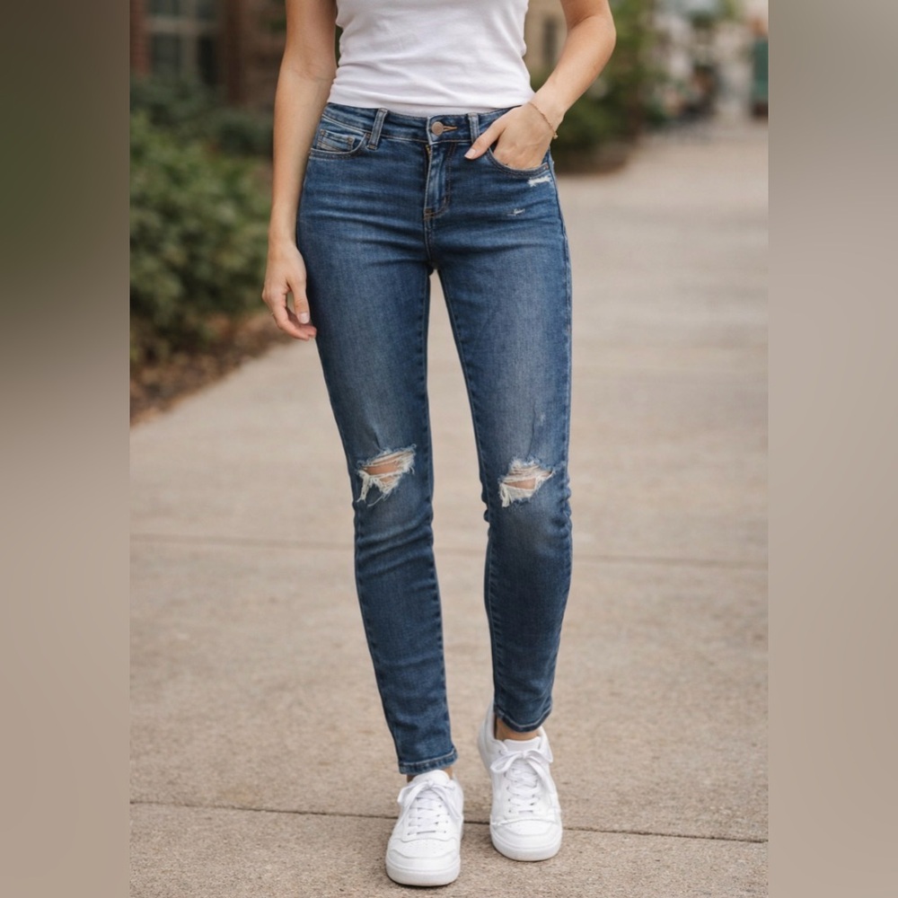 Diesel Blue Distressed Skinny Jeans